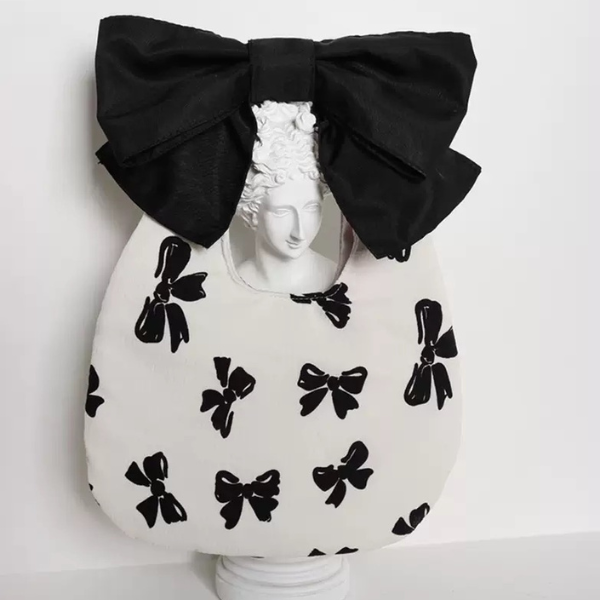 【3color】大きなリボン付きチェーンショルダーバッグ Z00237