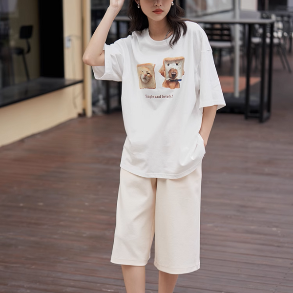 【6color】アニマルプリントオーバーサイズTシャツ《Z00990》