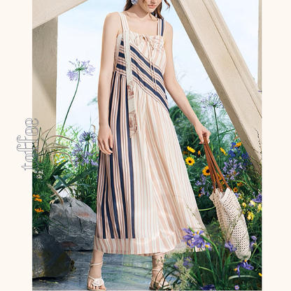 ストライプ切替オールインワン《Z01055》