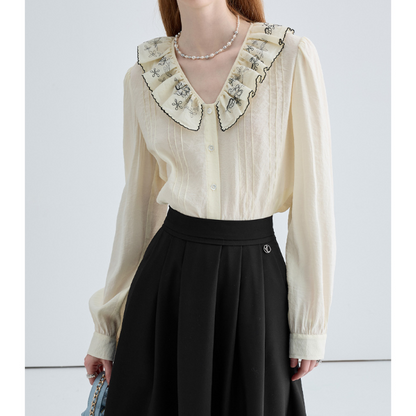 ドールカラーフレンチレースブラウス Z00029