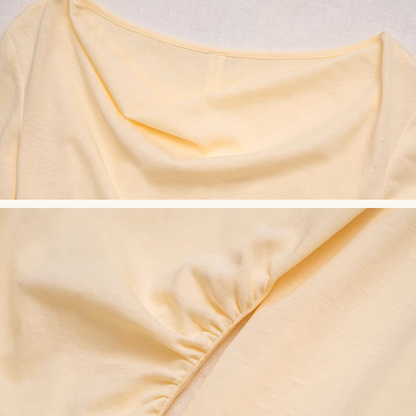 【3color】バックリボン＆ツイストデザインシアーシャツ《Z00868》