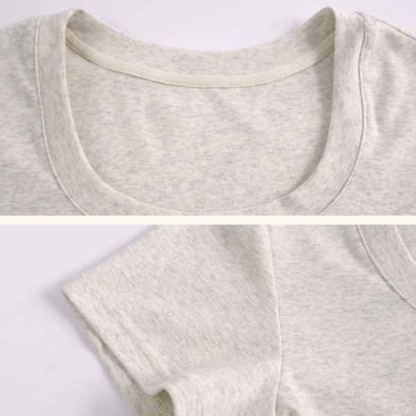 【2color】グリーンアップルプリントクルーネックトップ《Z01012》