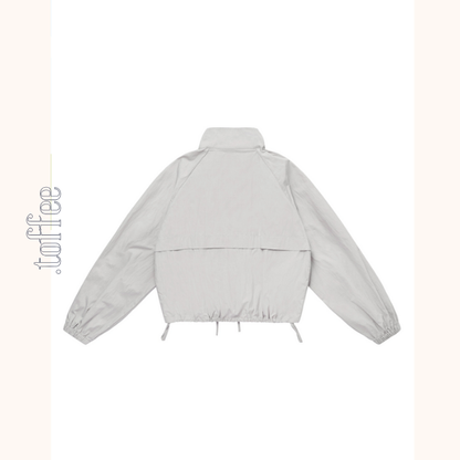 【2color】スタンドカラードロップショルダージャケット《Z00835》