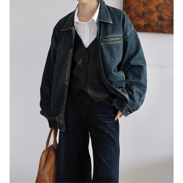 ウォッシュデニムジップジャケット Z00160