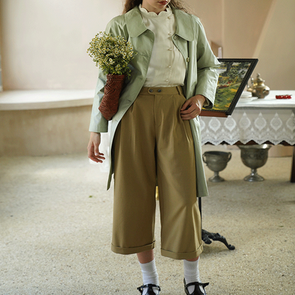 【2color】ワイドクロップドパンツ    Z00491