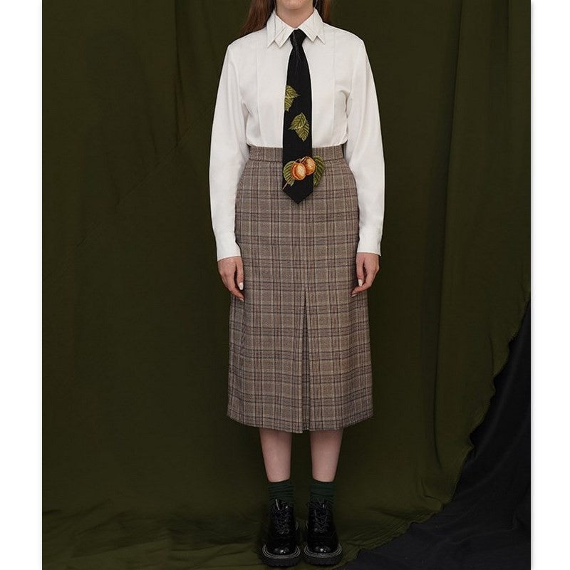 【２color】折り紙のような襟が素敵なシンプルシャツ