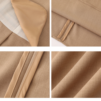 【3color】フェイクツーピース パールエッジワンピース X-424