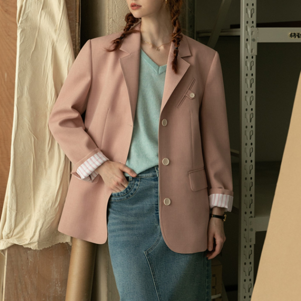 【2color】シングルブレストテーラードジャケット《Z00851》