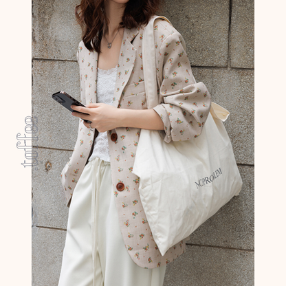 小花柄ルーズジャケット　Z00395