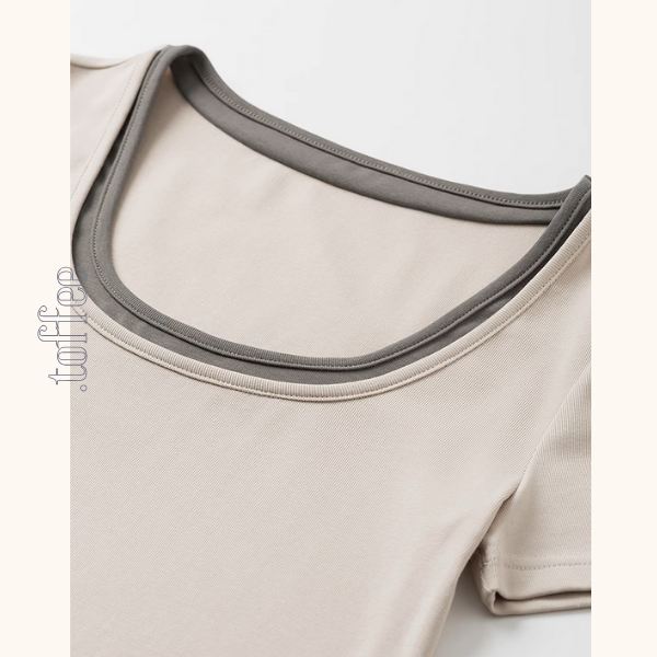 【2color】レイヤード風Uネックマキシワンピース《Z00923》