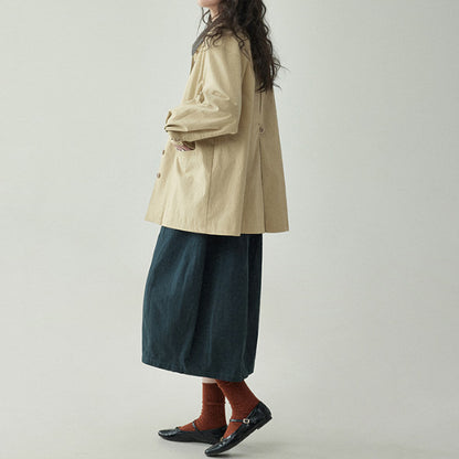 【2color】ワイドレッグコットンミディスカート Z00250