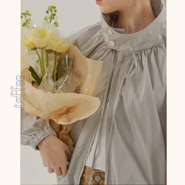 【2color】スタンドカラードロップショルダージャケット《Z00835》