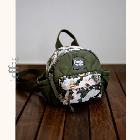 花柄＆キルティングコンパクトリュックサック《Z00938》