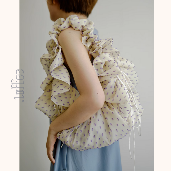 ドローストリング付きギャザーショルダーバッグ《Z00936》