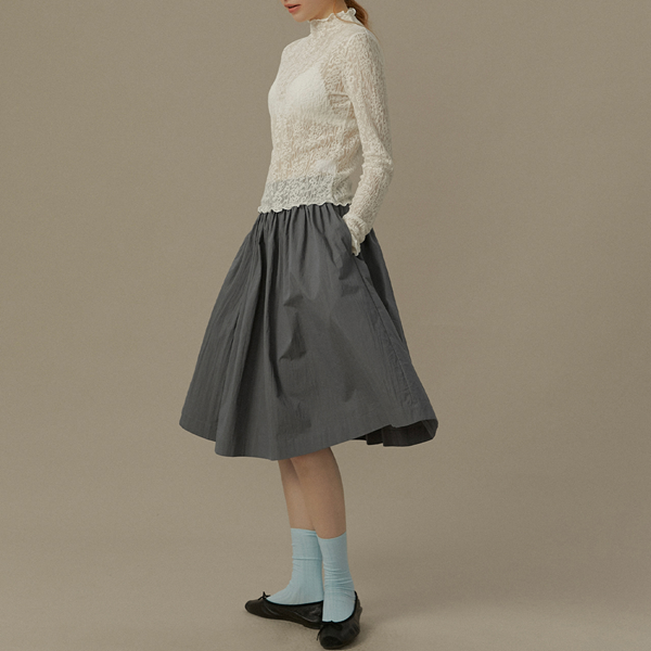 メッシュレースハーフハイネックトップ《Z00819》