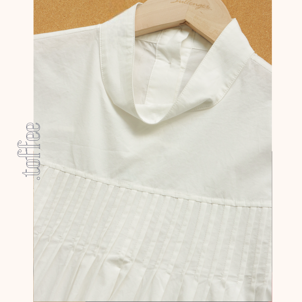 【2color】ボタン装飾プリーツブラウス《Z00846》