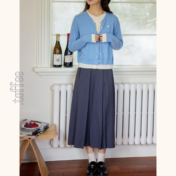 2タイププリーツミモレ丈スカート　Z00564