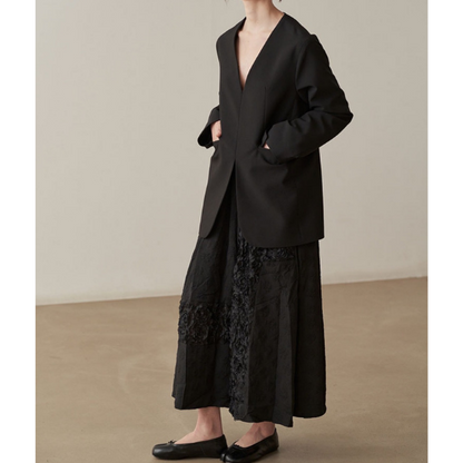 立体フラワーレーススカート X-087