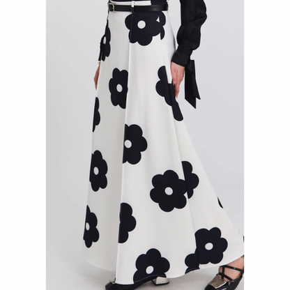 フラワープリントロングスカート Z00212