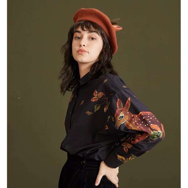 ナイトフォレストシャツブラウス C0074