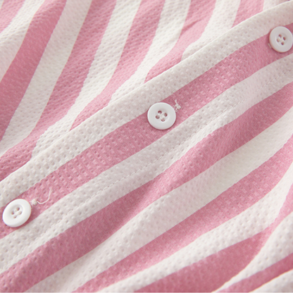 フロントストラップストライプシャツ X-255