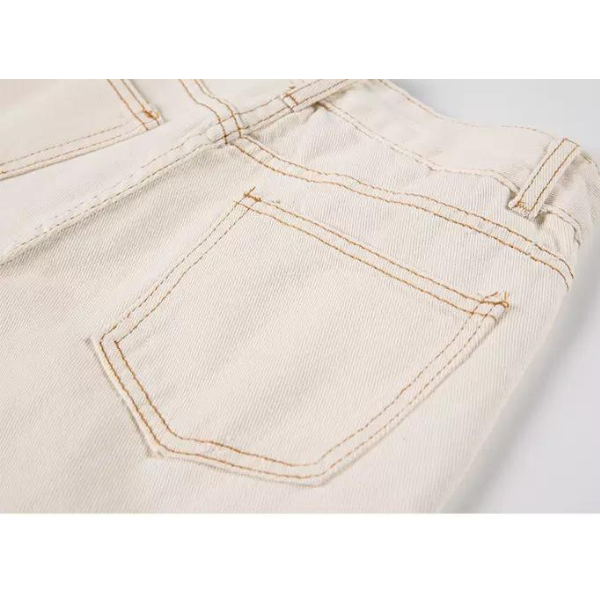 ハイウエストボタンフライデニム X-055