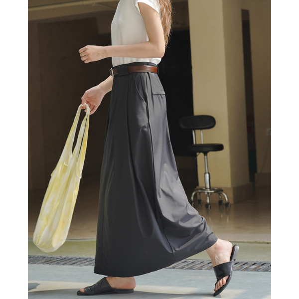 ハイウエストドレープロングスカート Z00196