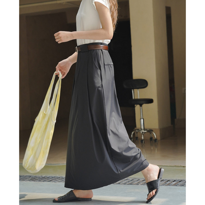 ハイウエストドレープロングスカート Z00196