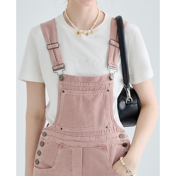 コットンカジュアルオーバーオール w-113