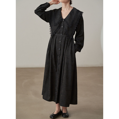 ビッグカラージャガードドレス X-068