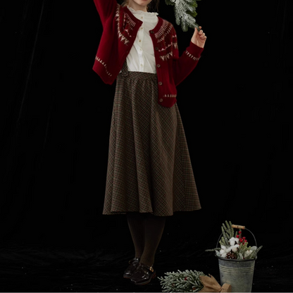 チェックサスペンダースカート Z00151