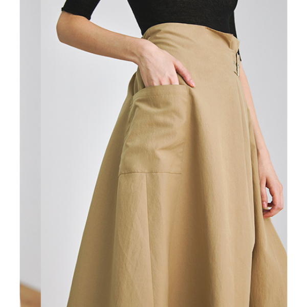 【2color】アシンメトリーベルテッドスカート X-122