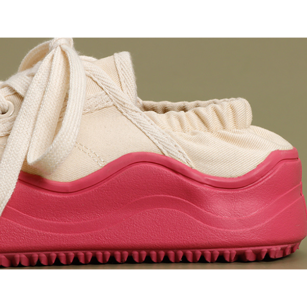 バイカラースリッポンキャンバスシューズ X-253