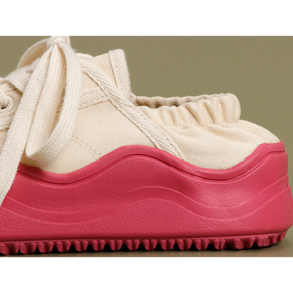 バイカラースリッポンキャンバスシューズ X-253