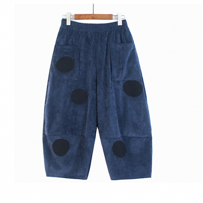 【3color】ドットコーデュロイハーレムパンツ X-352