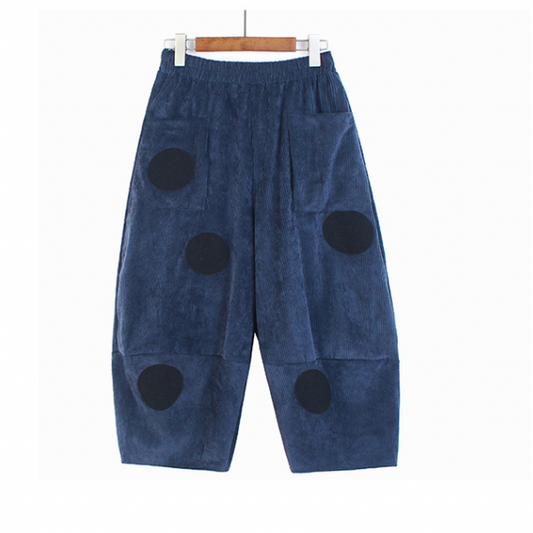 【3color】ドットコーデュロイハーレムパンツ X-352