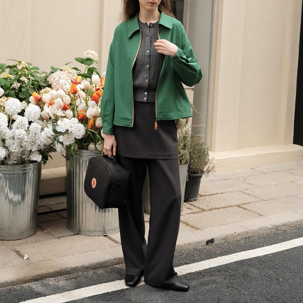 ショート丈グリーンジャケット《Z00874》