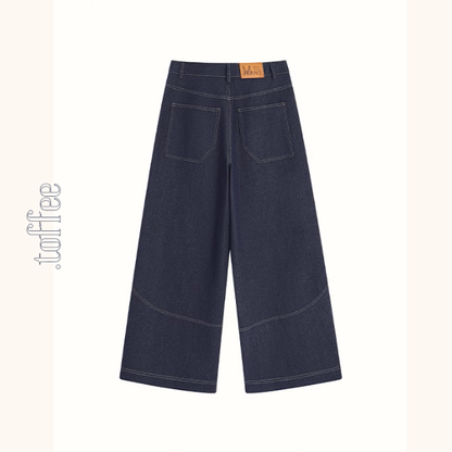 ウエーブラインワイドデニムパンツ《Z00903》
