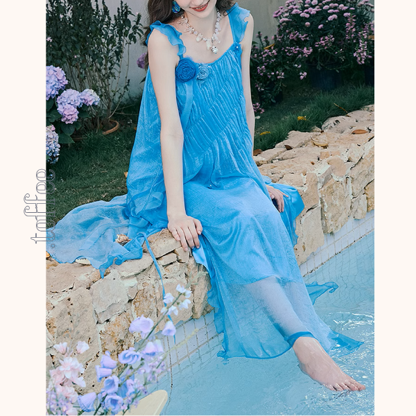 ブルーローズキャミワンピース《Z00968》