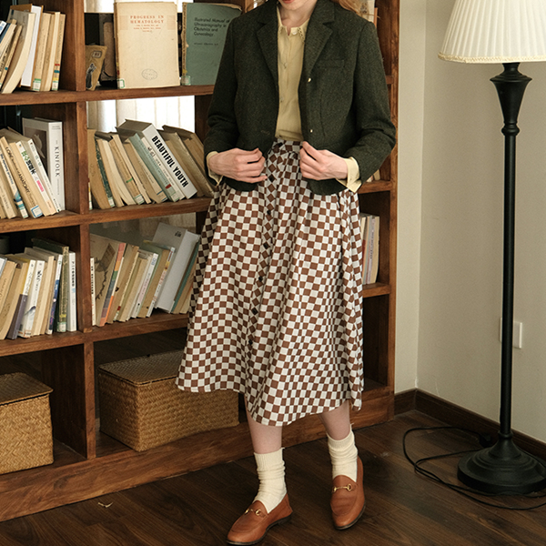 ヴィンテージモスグリーンショートブレザー　Z00510