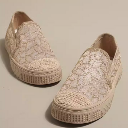 【2color】トータルエンブロイダリーメッシュシューズ W-199