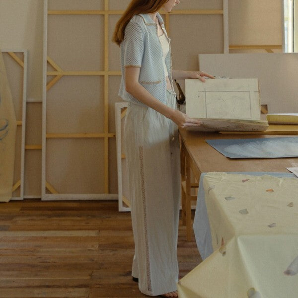 ショートニットメッシュカーディガン Z00386