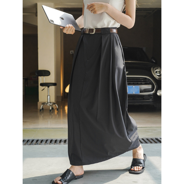 ハイウエストドレープロングスカート Z00196
