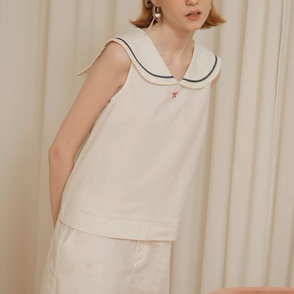 マリンライクノースリーブトップ《Z00984》