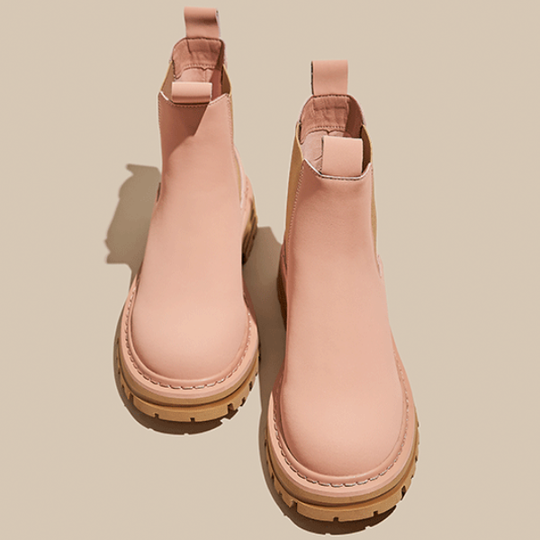 【3color】ラウンドトゥ厚底チェルシーブーツ X-521