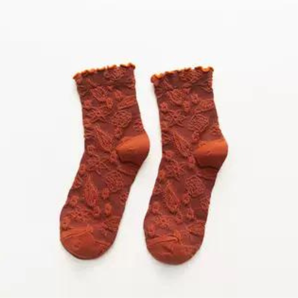 エンブロイダリーソックス6ｐ w-051