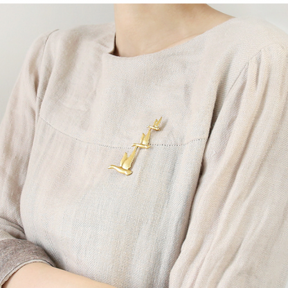 渡り鳥ブローチ X-168