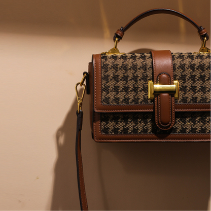 千鳥格子チェーンショルダーバッグ　AU-169