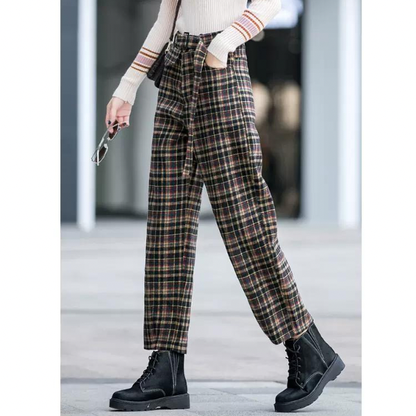 【２color】マルチチェックパンツ AU-456