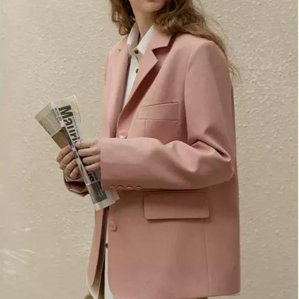 パウダーピンクベーシックジャケット X-049